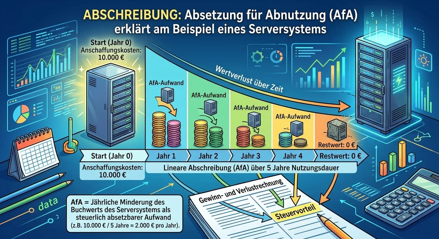 Dialogmarketing: Abschreibung (AfA) Serversystem – einfach erklärt