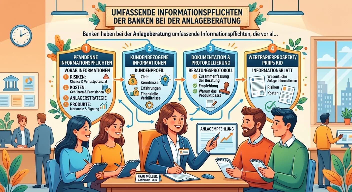Bankkaufmann: Informationspflichten von Banken bei der Anlageberatung nach WpHG – einfach erklärt