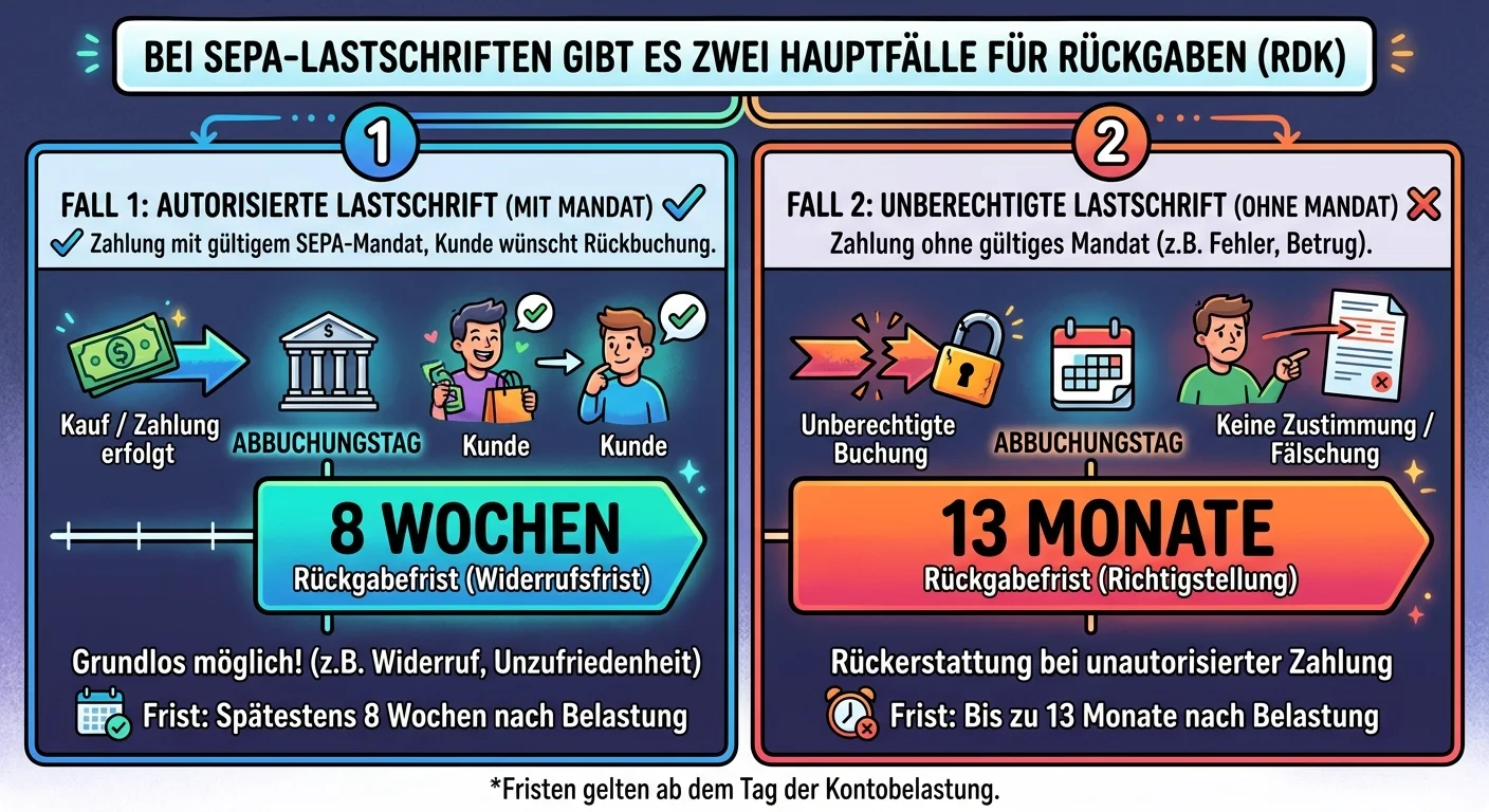 Bankkaufmann: SEPA-Lastschrift Rückgabefristen: autorisiert vs. nicht autorisiert – einfach erklärt