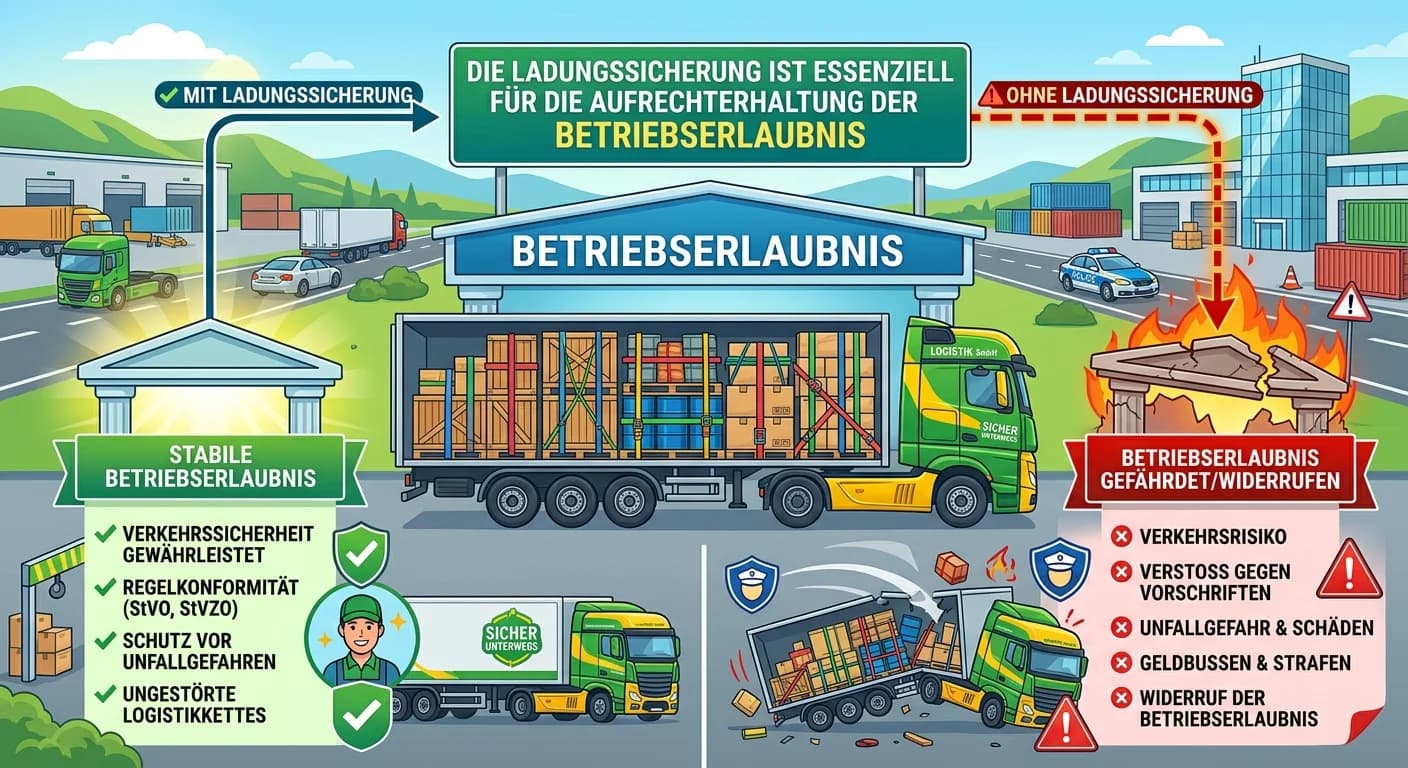 Berufskraftfahrer: Ladungssicherung und Betriebserlaubnis des Fahrzeugs – einfach erklärt