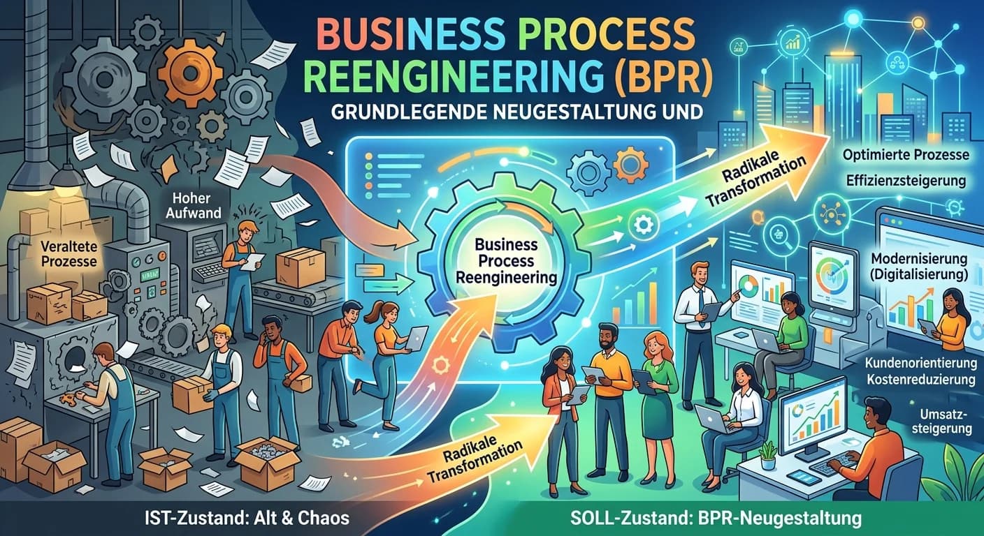 Büromanagement: Business Process Reengineering (BPR) – einfach erklärt