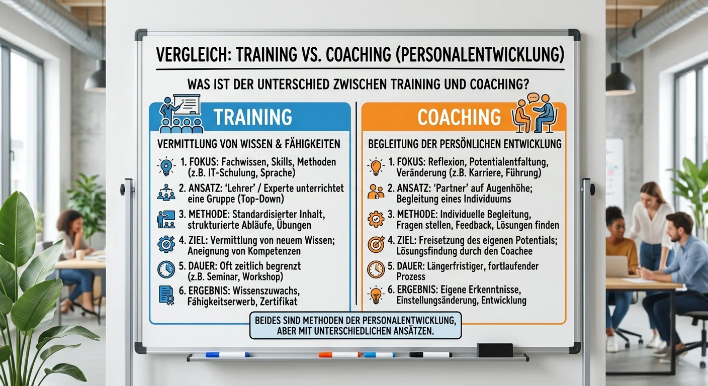 Dialogmarketing: Coaching vs. Training – einfach erklärt