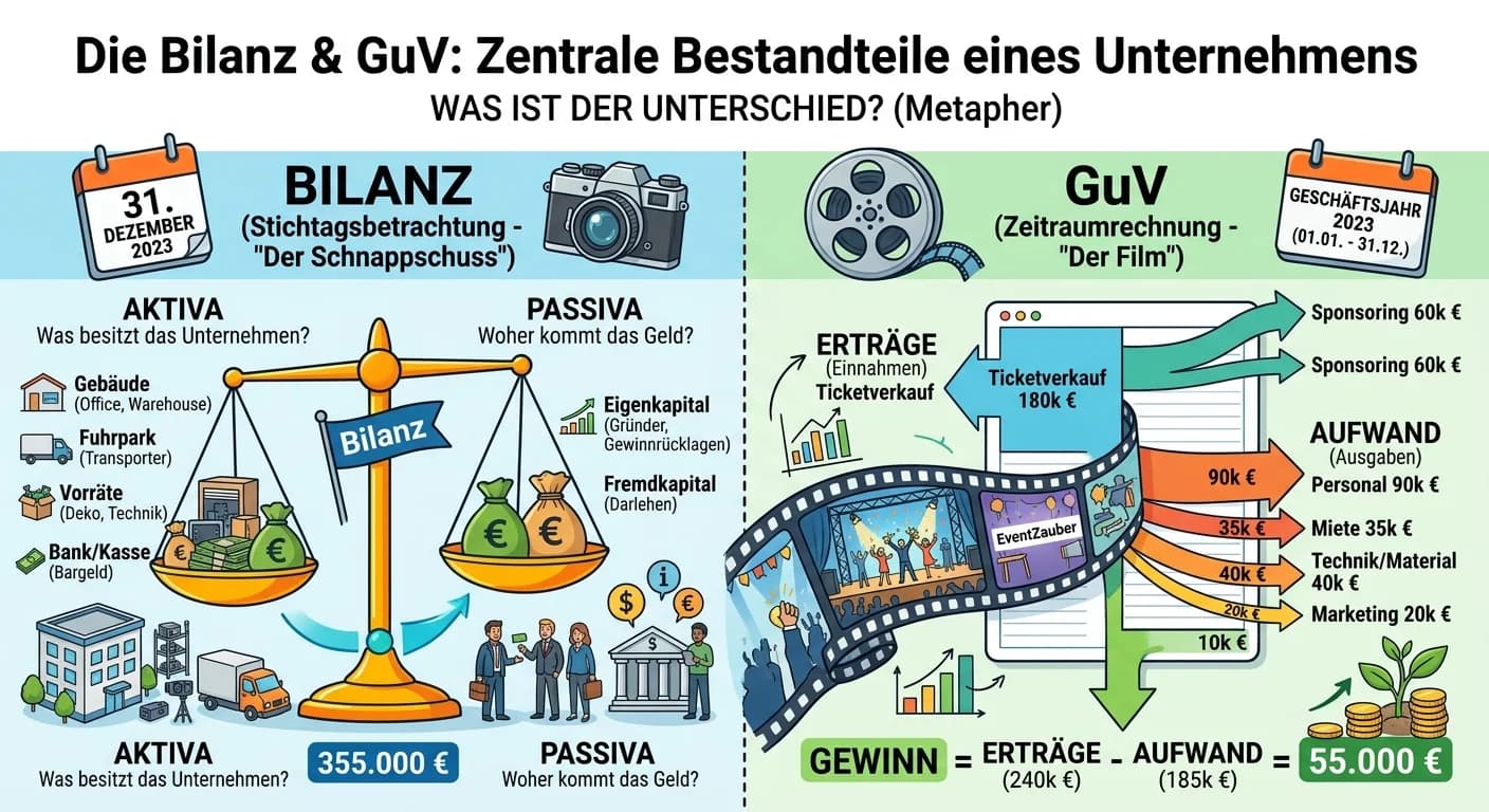 Industriekaufmann: Bilanz vs. GuV – einfach erklärt