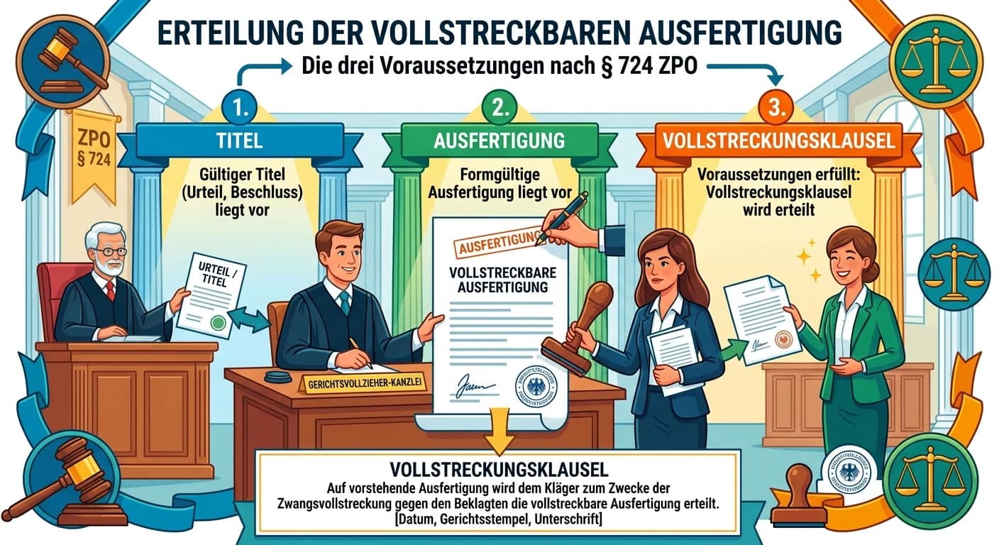 Rechtsanwaltsfachangestellte: Vollstreckungsklausel § 724 ZPO – einfach erklärt