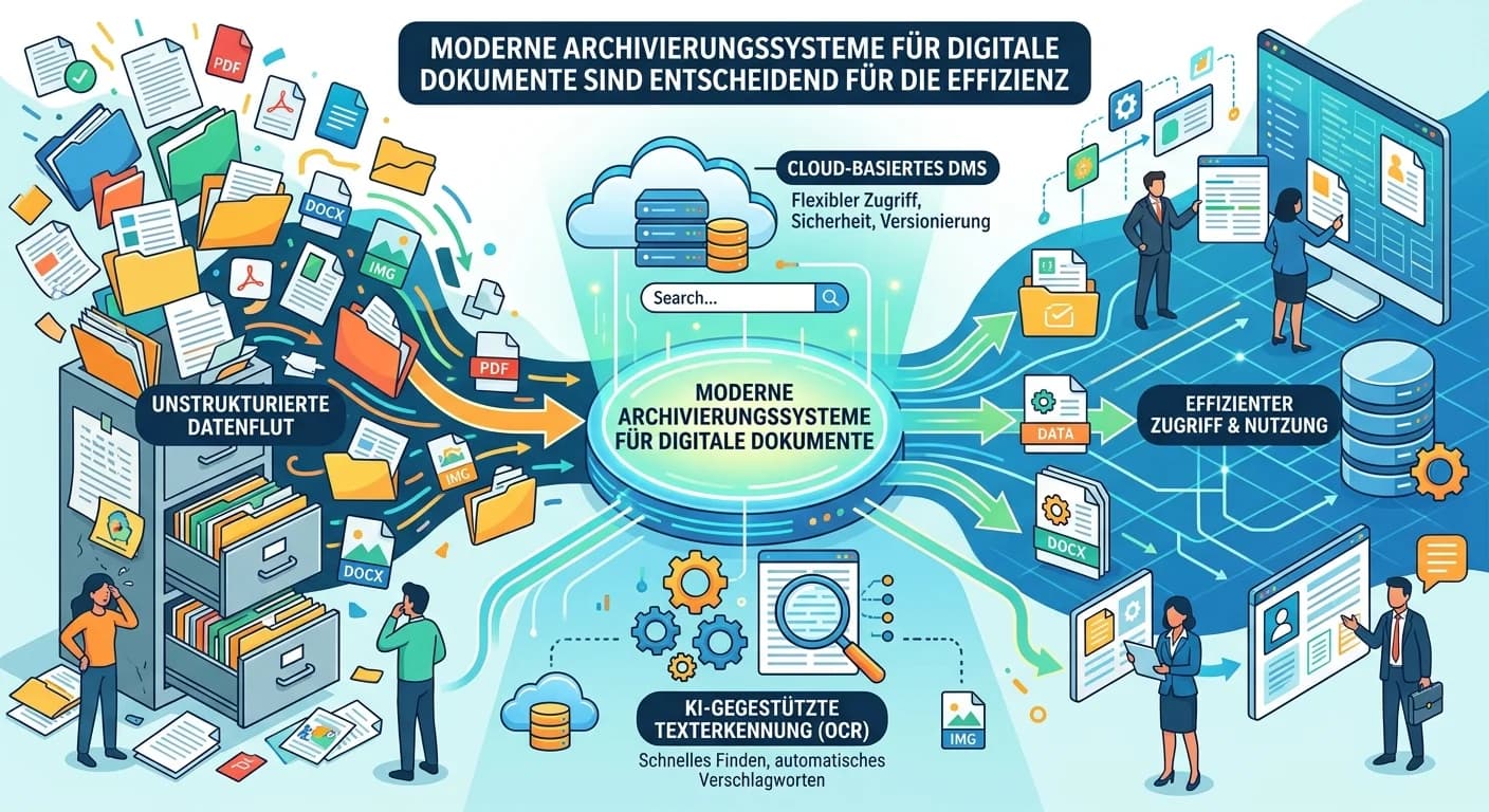 Büromanagement: Moderne Archivierungssysteme für digitale Dokumente – einfach erklärt