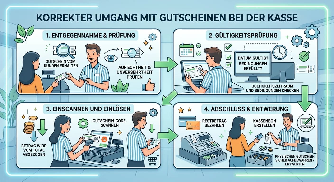 Einzelhandel: Gutscheine korrekt kassieren – Gültigkeit, Wert & Restbetrag einfach erklärt