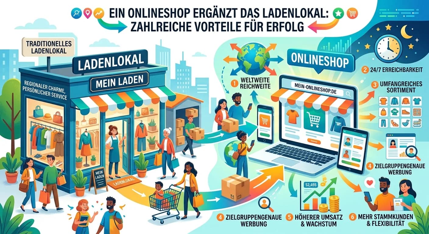 Einzelhandel: Onlineshop als Ergänzung zum Ladenlokal – Vorteile & Nutzen – einfach erklärt