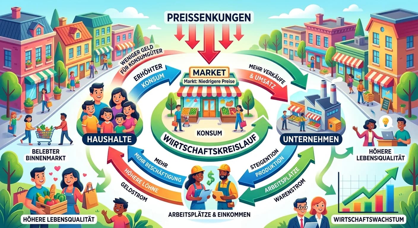 Einzelhandel: Preissenkungen und ihre Auswirkungen auf den Wirtschaftskreislauf – einfach erklärt