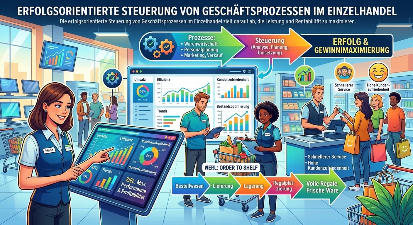 Einzelhandel: Ziel der erfolgsorientierten Steuerung von Geschäftsprozessen – einfach erklärt