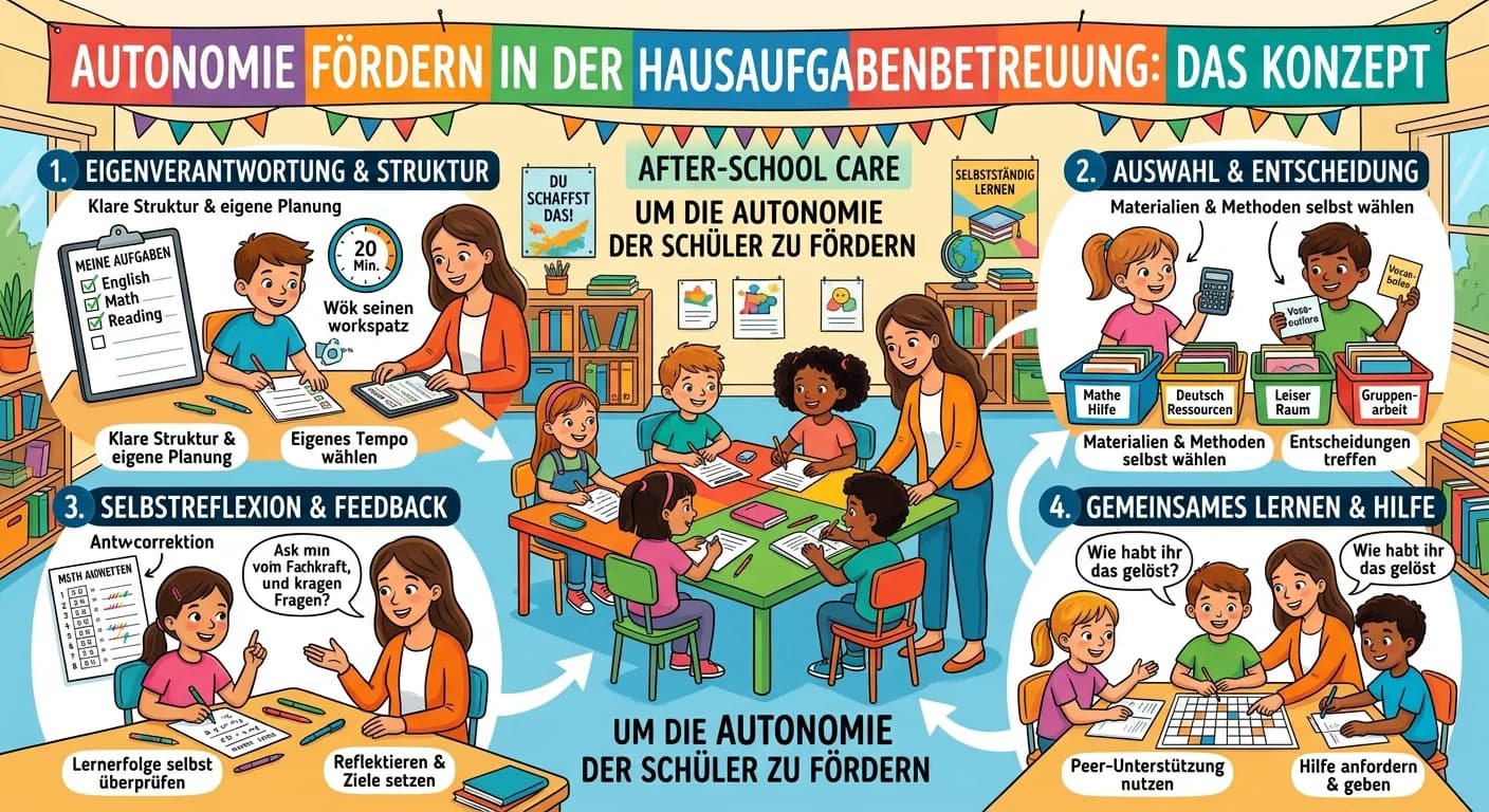 Erzieher: Autonomie fördern in der Hausaufgabenbetreuung im Hort – einfach erklärt