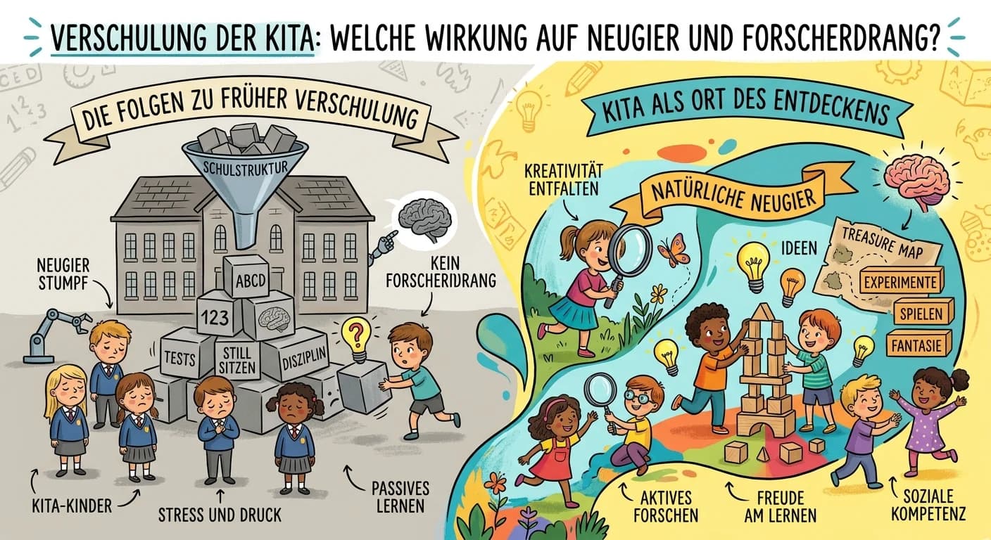 Erzieher: Frühkindliche Verschulung: Auswirkungen auf Neugier und Forscherdrang – einfach erklärt