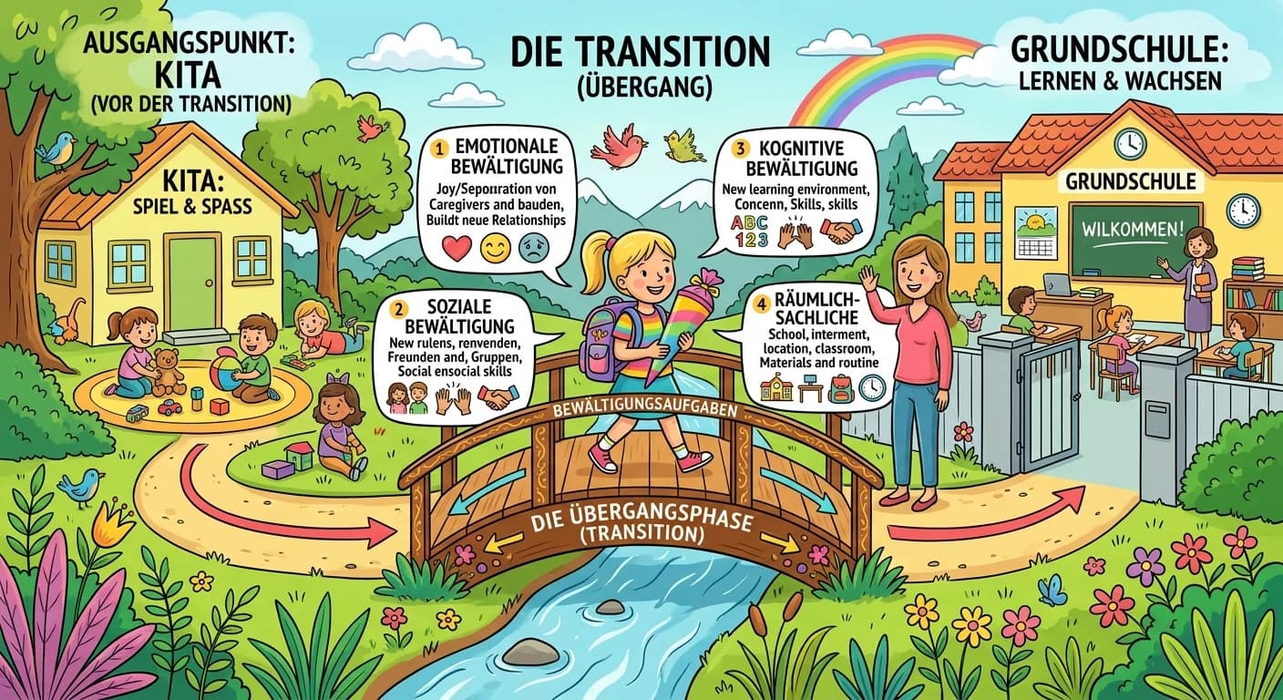 Erzieher: Kita-Grundschule Übergang: Bewältigungsaufgaben für Kinder – einfach erklärt