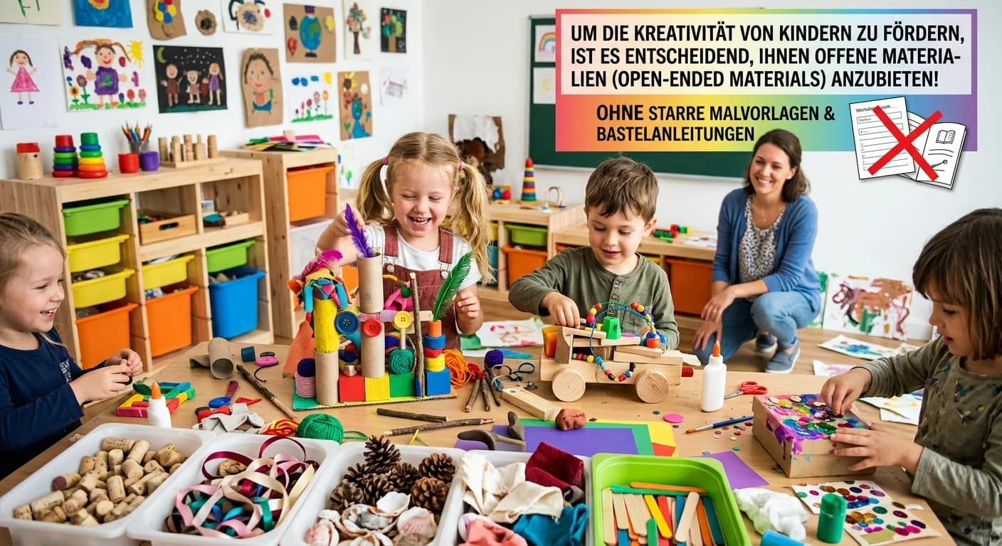 Erzieher: Kreativität fördern ohne Malvorlagen und starre Bastelanleitungen – einfach erklärt