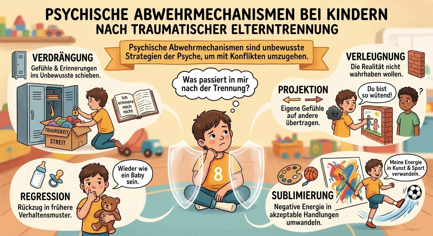 Erzieher: Psychische Abwehrmechanismen bei Kindern nach traumatischer Trennung – einfach erklärt