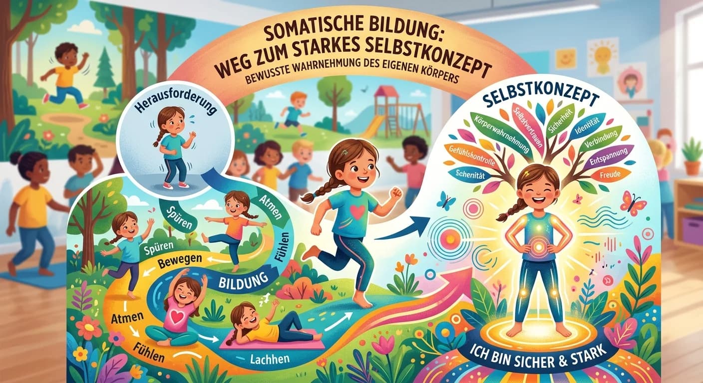 Erzieher: Somatische Bildung für Körperwahrnehmung und Selbstkonzept bei Kindern – einfach erklärt