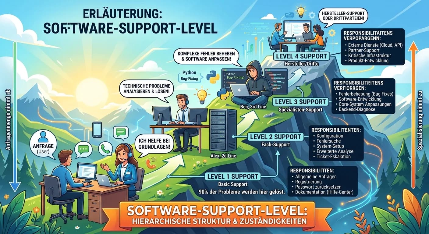 Fachinformatiker: Software-Support-Level – einfach erklärt
