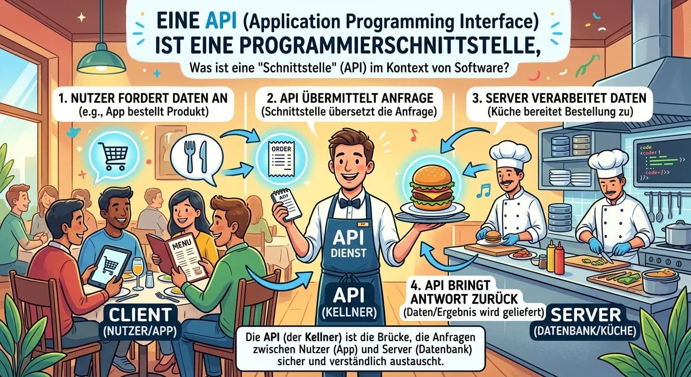 Fachinformatiker: Schnittstelle API in Software verstehen – einfach erklärt