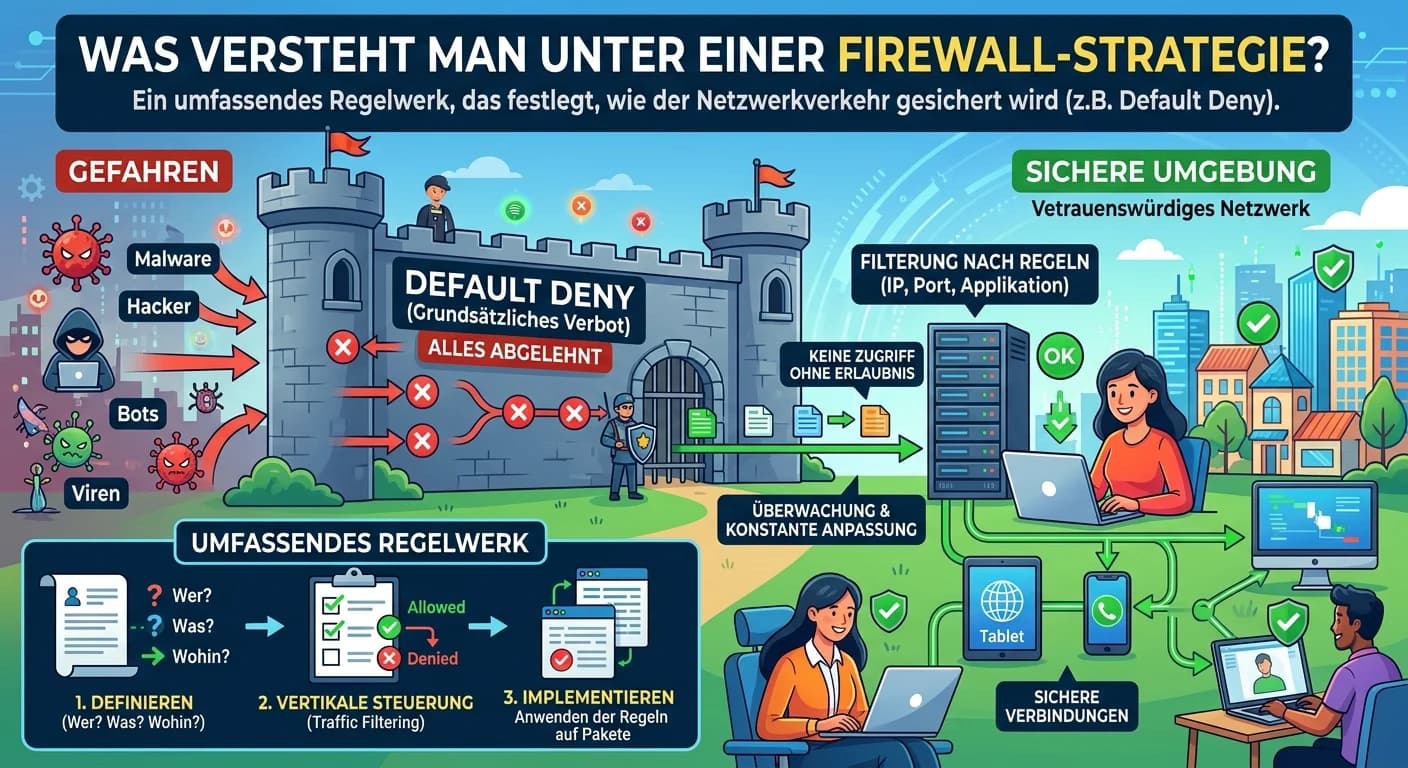 Fachinformatiker: Firewall-Strategie (Default Deny) – einfach erklärt