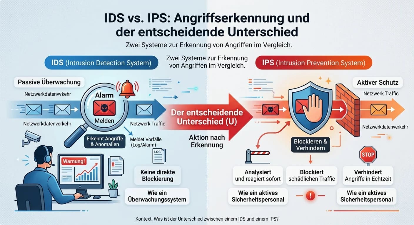 Fachinformatiker: IDS vs. IPS – der Unterschied einfach erklärt