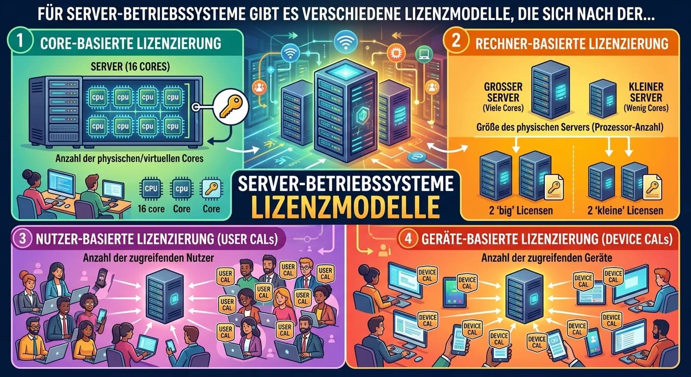 Fachinformatiker: Server-OS-Lizenzmodelle (Core-basiert) – einfach erklärt