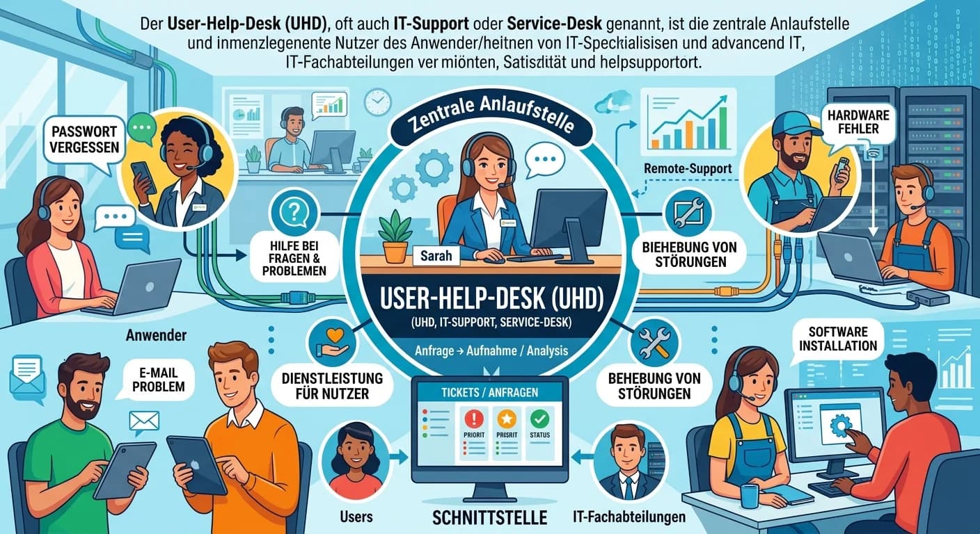 Fachinformatiker: User-Help-Desk (UHD) im IT-Support – einfach erklärt