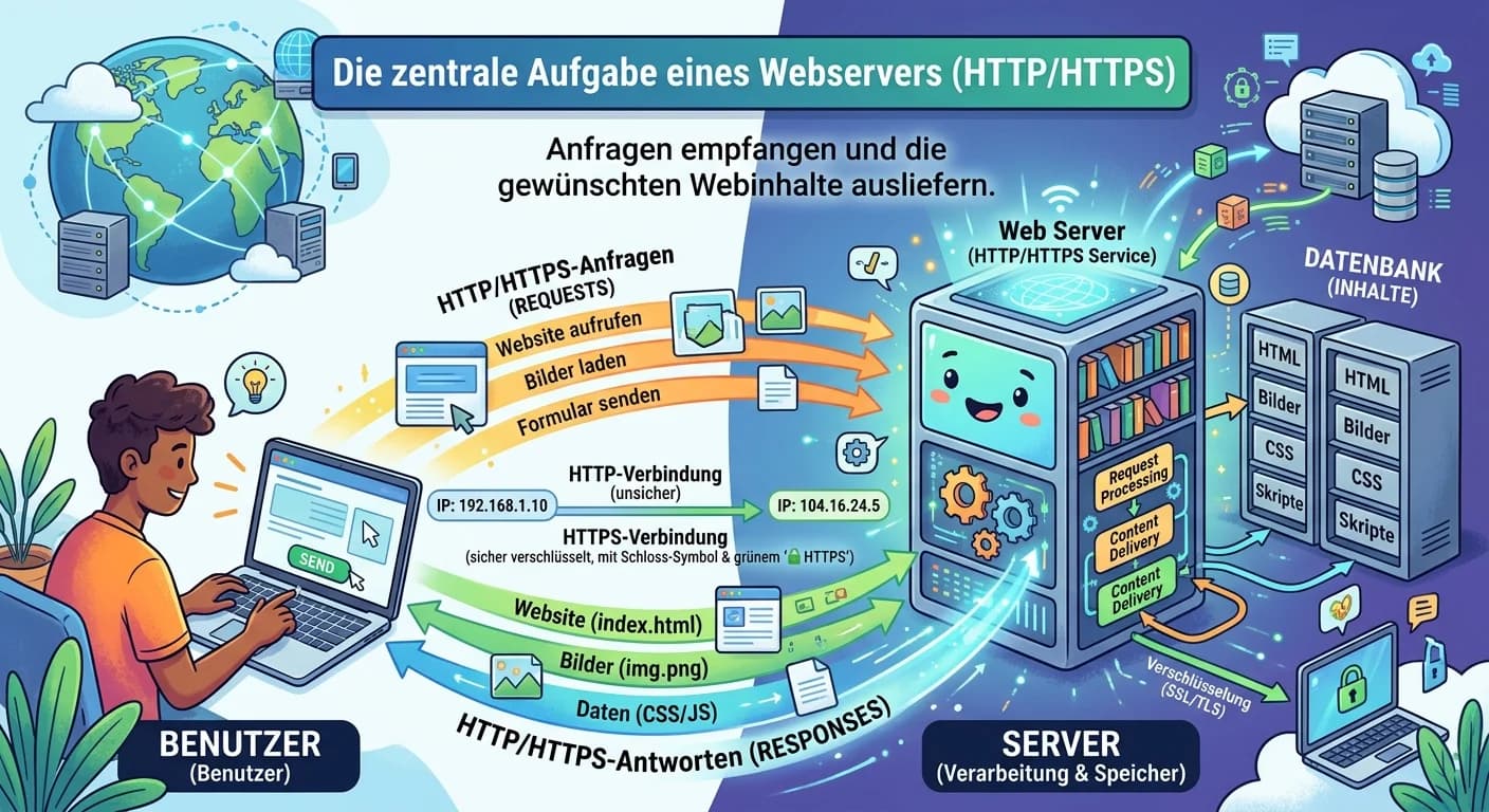 Fachinformatiker: Webserver-Aufgaben: HTTP/HTTPS-Dienst für Ressourcen – einfach erklärt