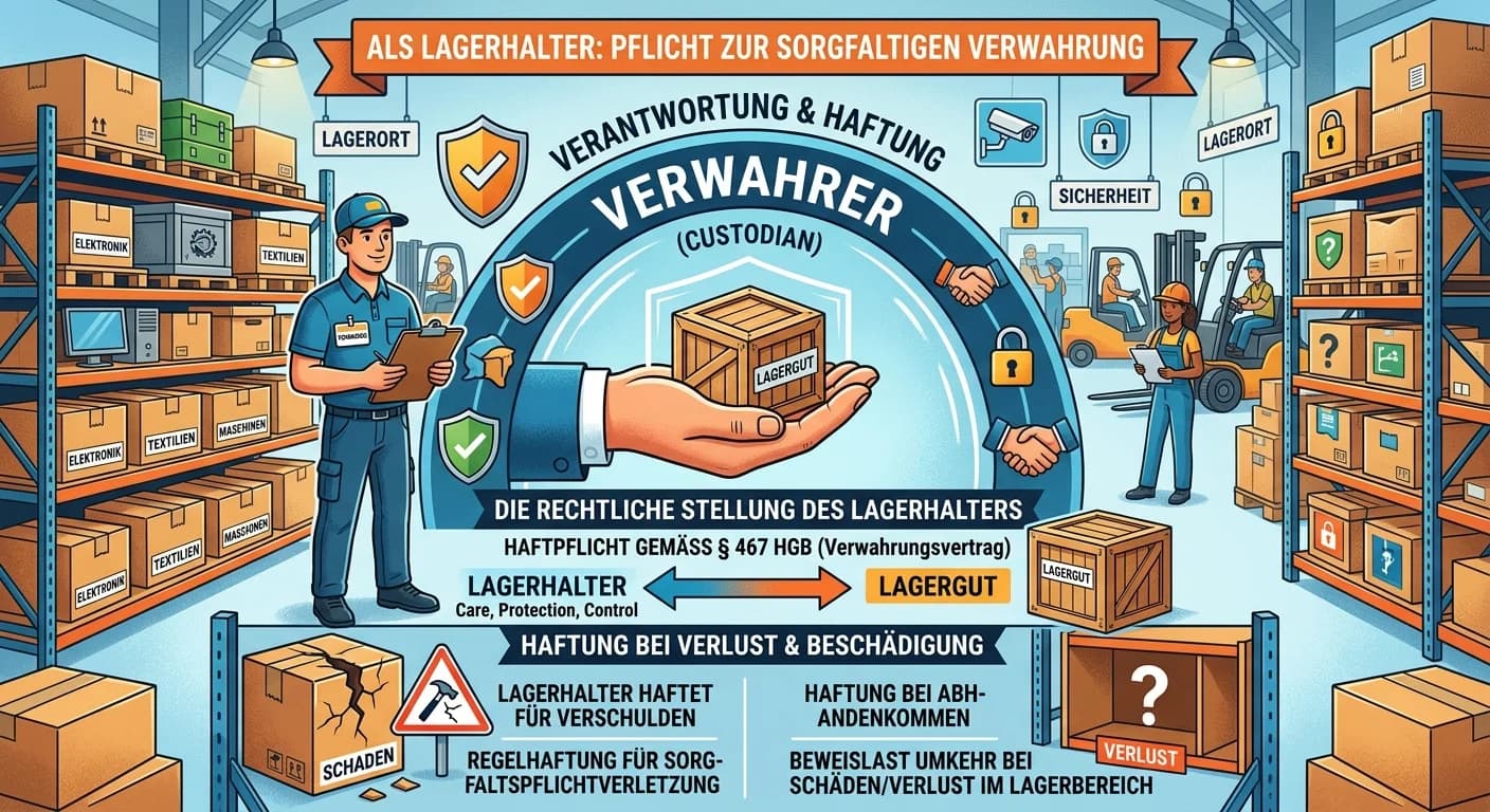 Lagerlogistik: Beschreiben Sie die rechtliche Stellung des Lagerhal – einfach erklärt
