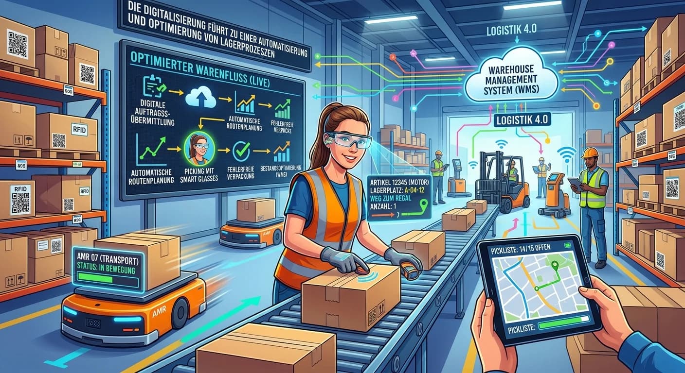 Lagerlogistik: Digitalisierung, Smart Glasses und Tätigkeitsfelder – einfach erklärt