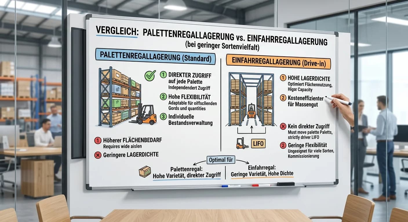 Lagerlogistik: Erläutern Sie die Vor- und Nachteile der Palettenreg – einfach erklärt