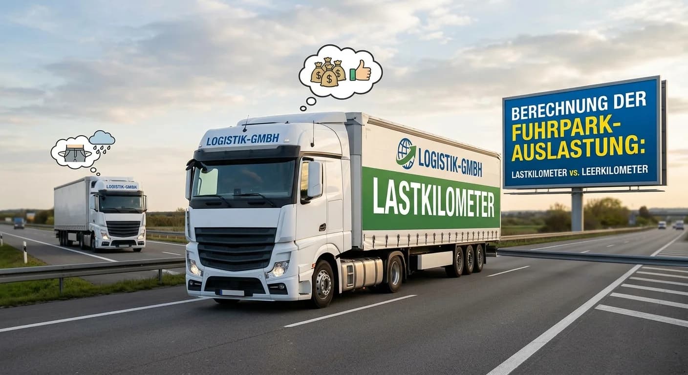 Lagerlogistik: Fuhrparkauslastung Lastkilometer berechnen – einfach erklärt