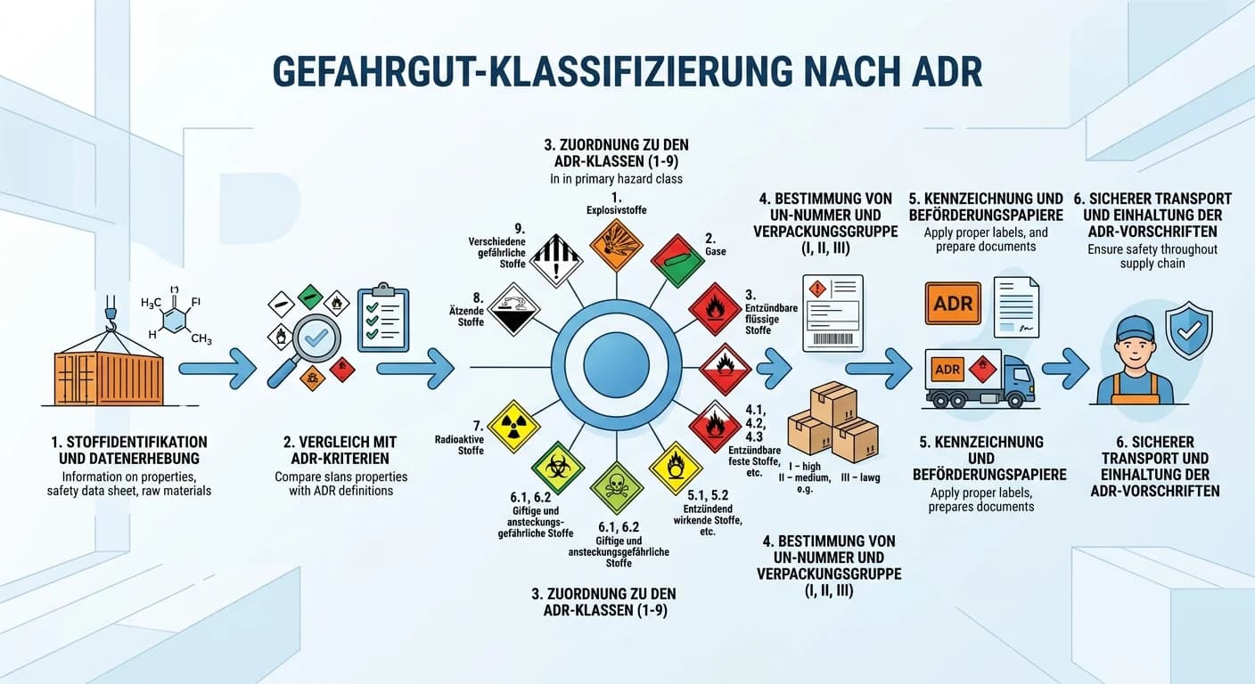 Lagerlogistik: Gefahrgut-Klassifizierung nach ADR (9 Klassen) – einfach erklärt
