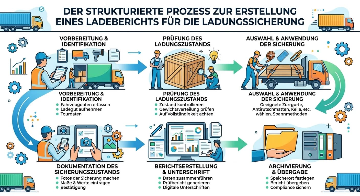 Lagerlogistik: Ladebericht zur Ladungssicherung erstellen – einfach erklärt
