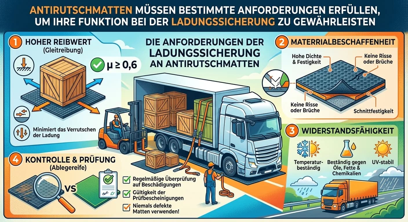 Lagerlogistik: Ladungssicherung: Antirutschmatten Anforderungen – einfach erklärt