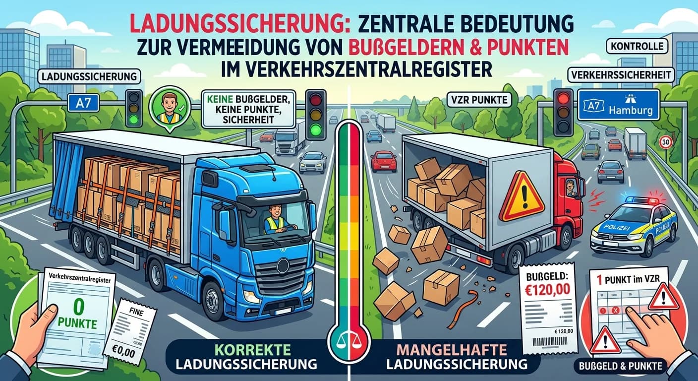 Lagerlogistik: Ladungssicherung: Bußgelder & Punkte vermeiden – einfach erklärt