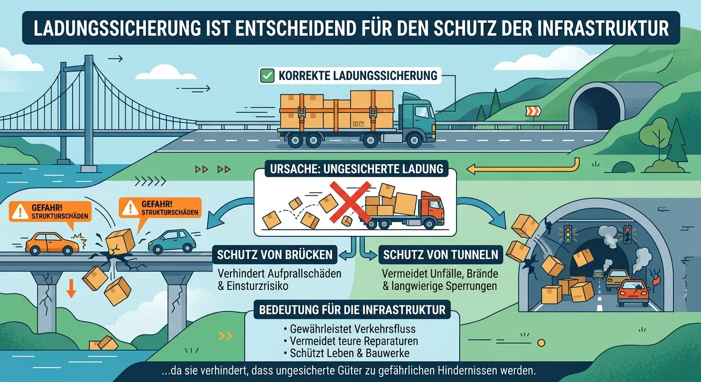 Lagerlogistik: Ladungssicherung: Schutz von Brücken & Tunneln – einfach erklärt