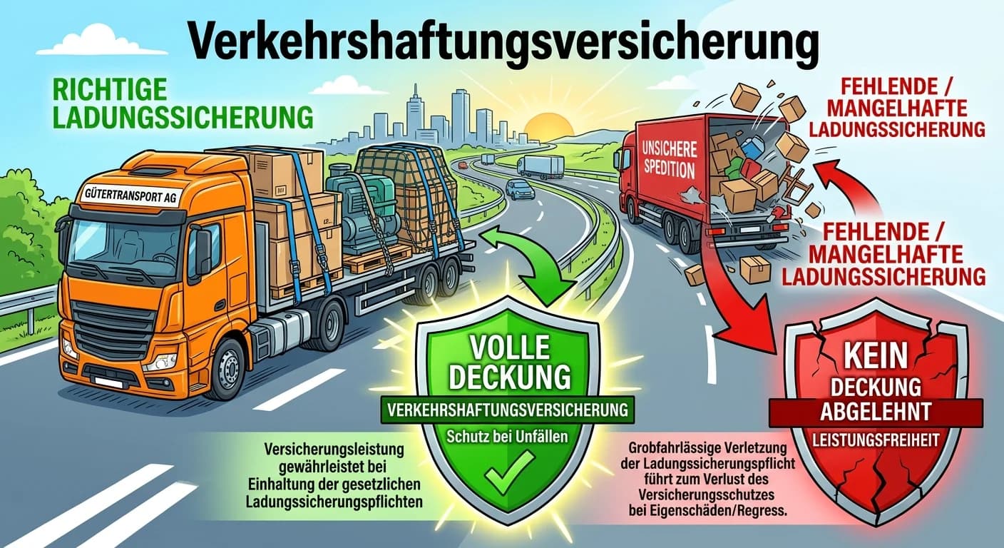 Lagerlogistik: Ladungssicherung & Verkehrshaftungsversicherung – einfach erklärt