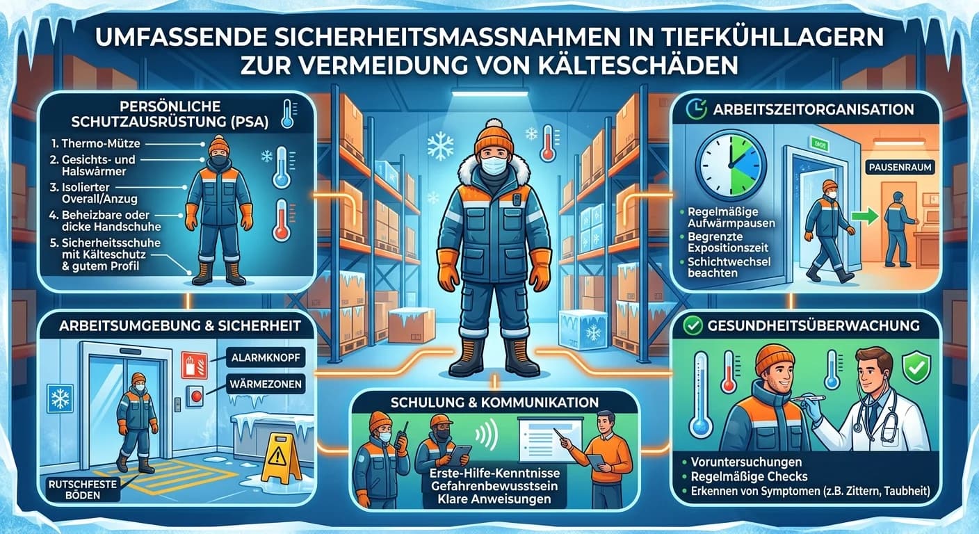 Lagerlogistik: Sicherheit Tiefkühllager: Kälteschutz Personal – einfach erklärt