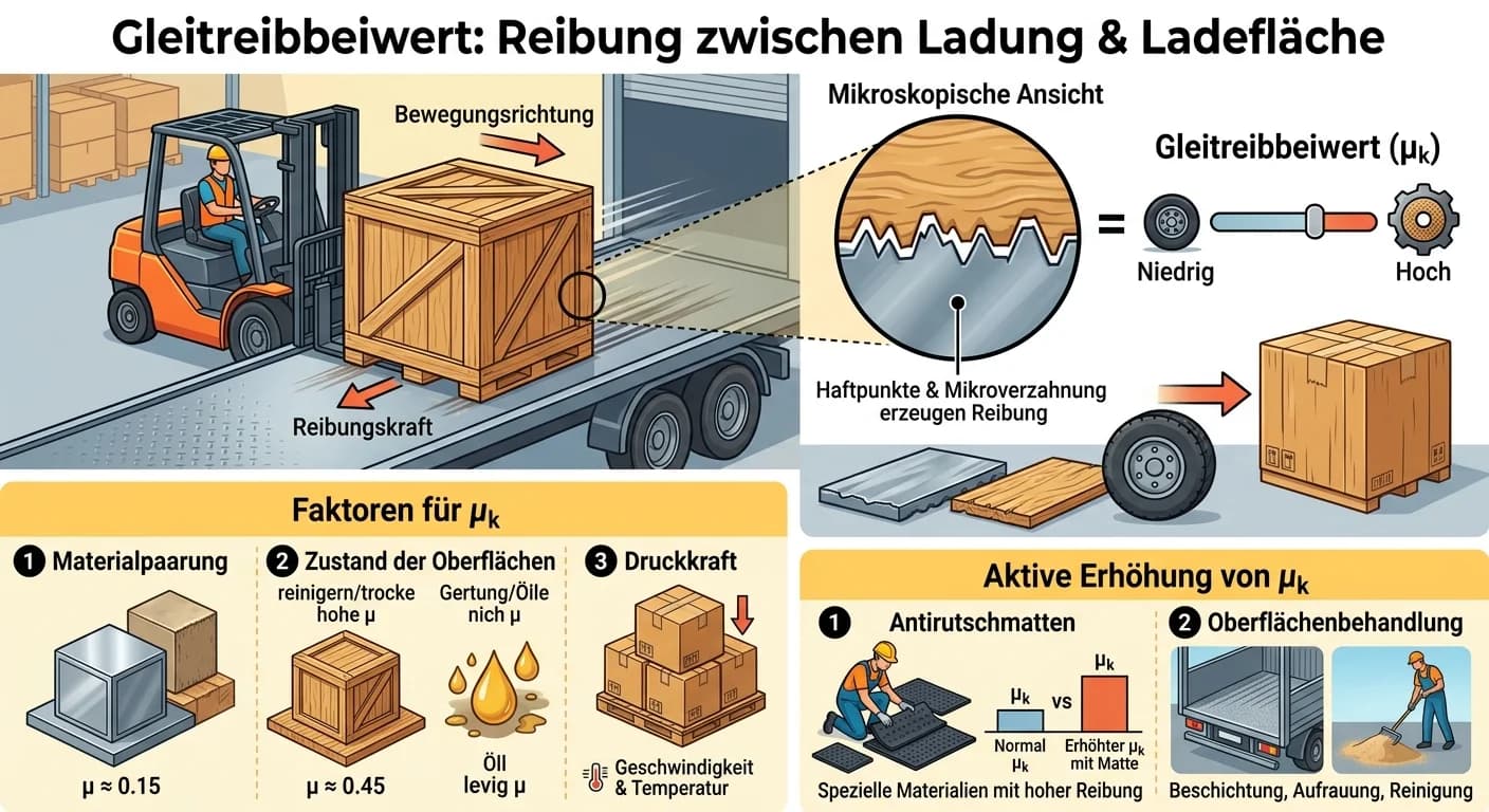 Lagerlogistik: Welche Faktoren bestimmen den Gleitreibbeiwert zwisc – einfach erklärt