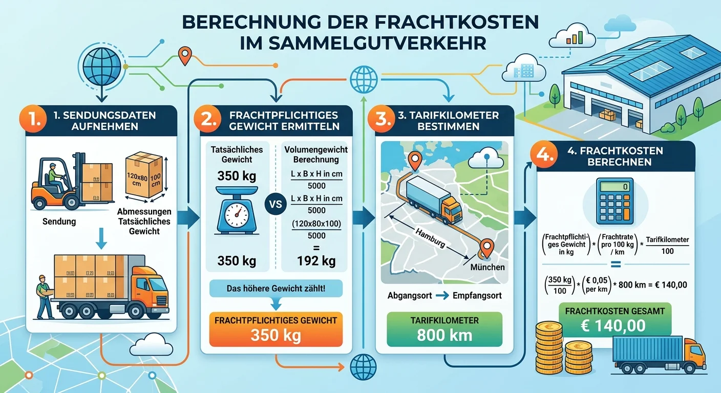 Lagerlogistik: Wie berechnet man die Frachtkosten für eine Sendung – einfach erklärt