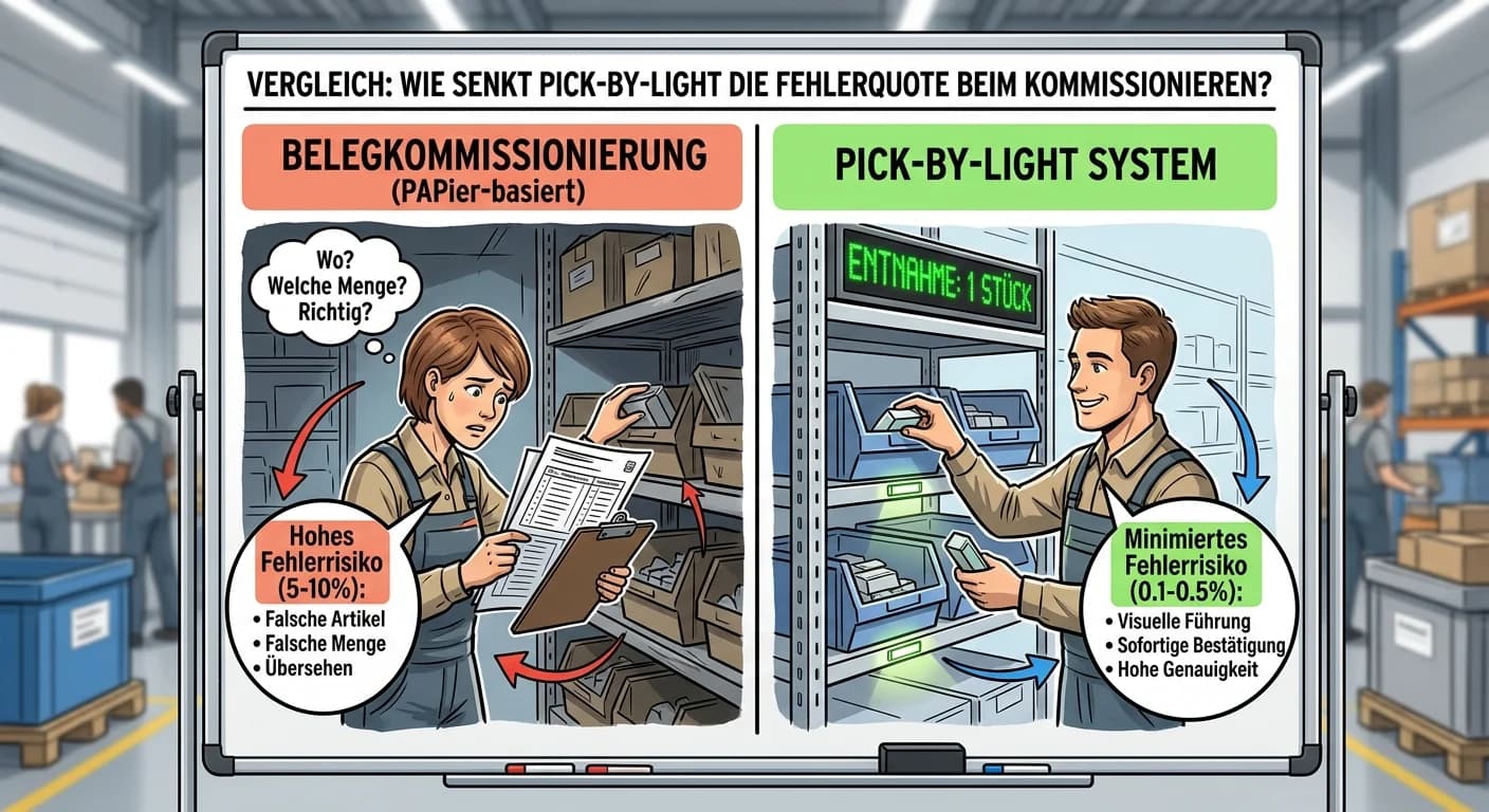 Lagerlogistik: Wie lässt sich die Fehlerquote beim Kommissionieren – einfach erklärt