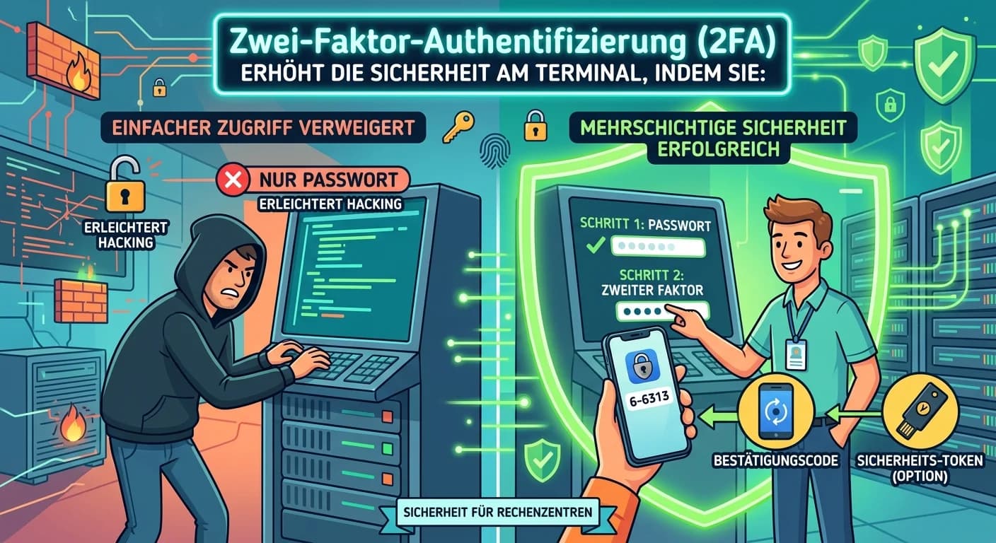 Schutz & Sicherheit: 2FA am Terminal für Rechenzentren – einfach erklärt