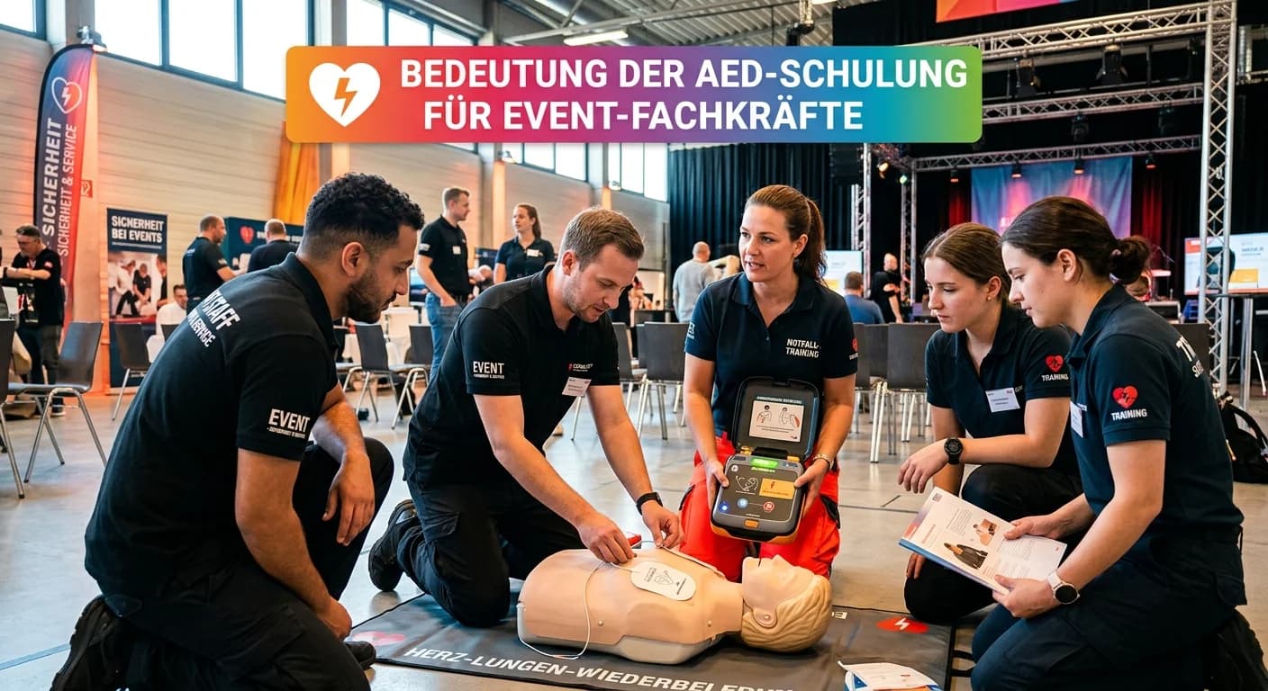 Schutz & Sicherheit: AED Schulung im Veranstaltungsdienst – einfach erklärt