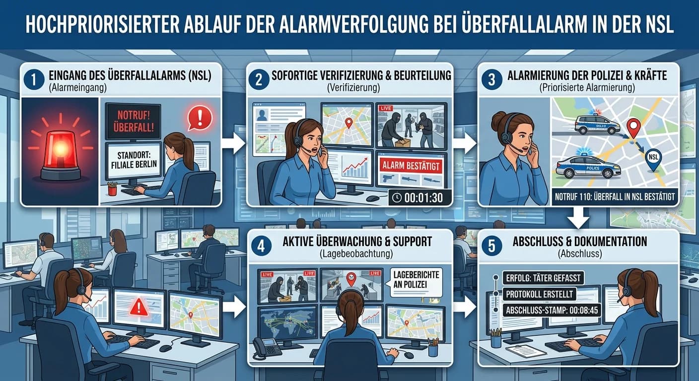 Schutz & Sicherheit: Alarmverfolgung Überfallalarm NSL – einfach erklärt