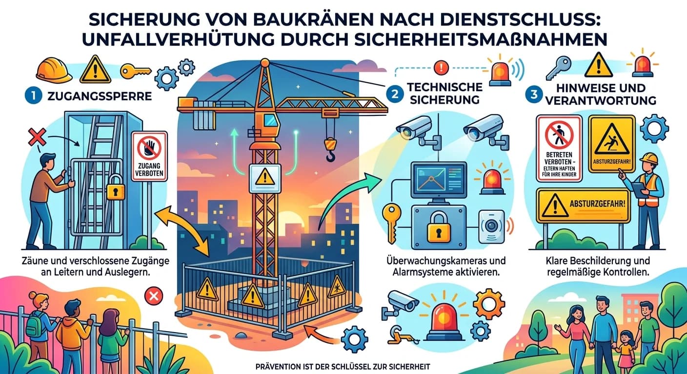 Schutz & Sicherheit: Baukransicherung gegen unbefugtes Besteigen – einfach erklärt