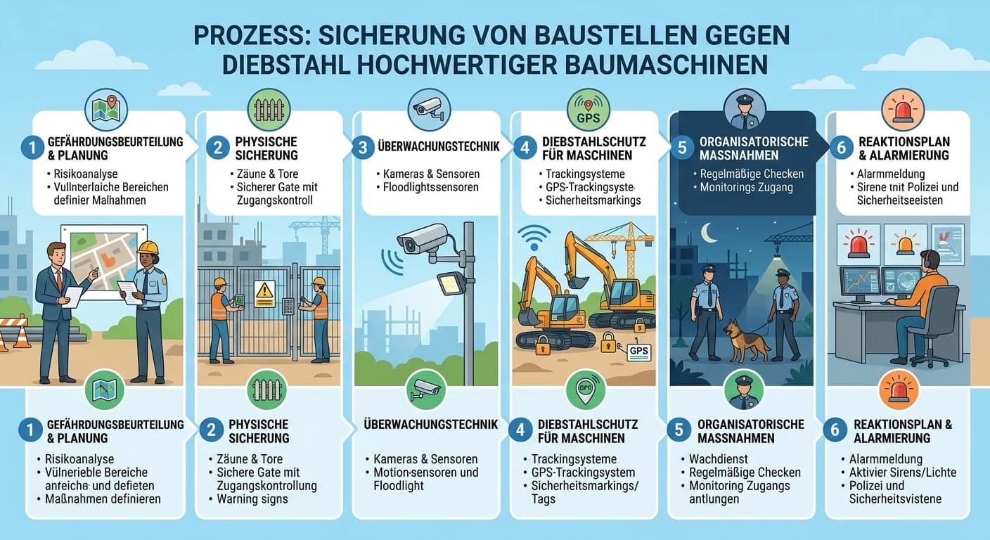 Schutz & Sicherheit: Baustellensicherung gegen Maschinendiebstahl – einfach erklärt