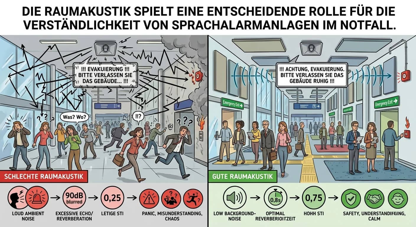 Schutz & Sicherheit: Beschreiben Sie die Bedeutung der Raumakusti – einfach erklärt