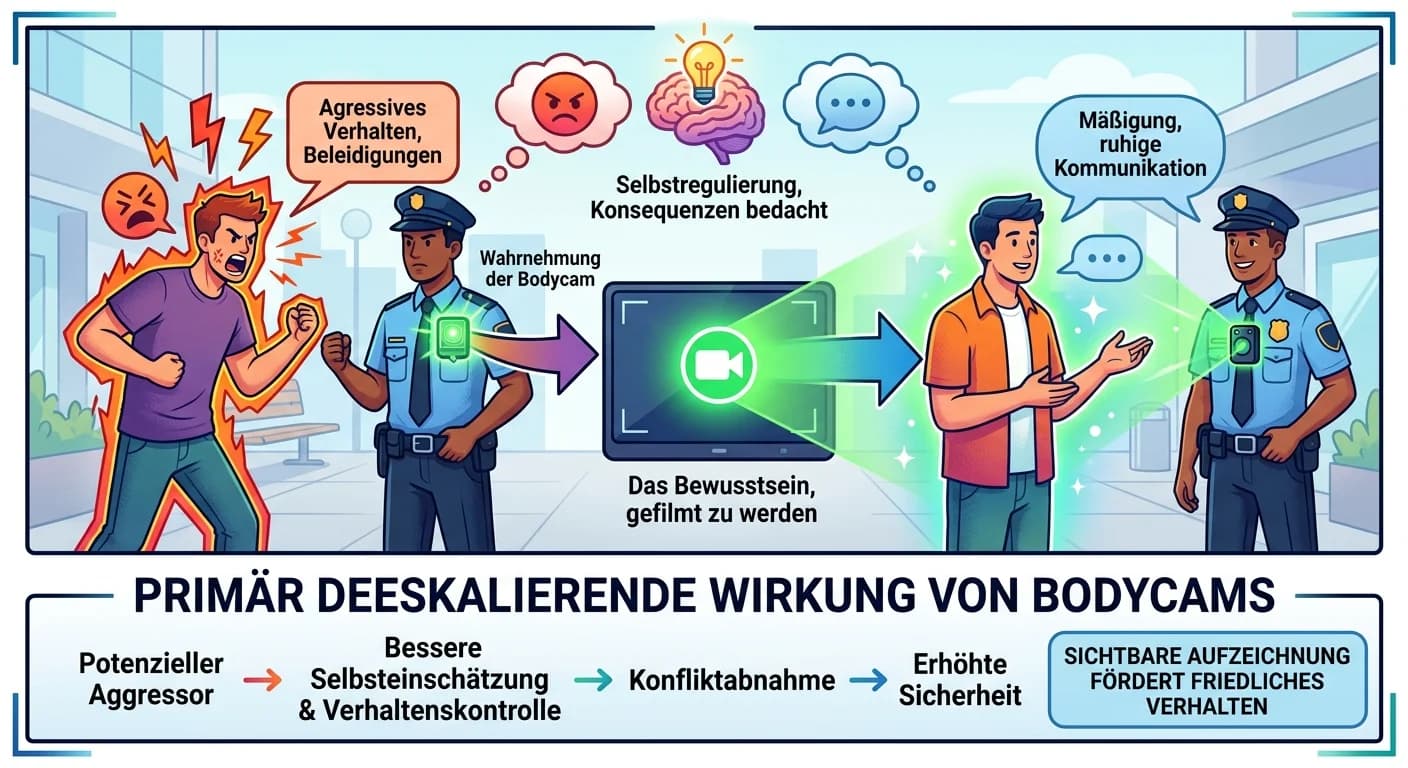 Schutz & Sicherheit: Bodycams: Einfluss auf Aggressorenverhalten – einfach erklärt