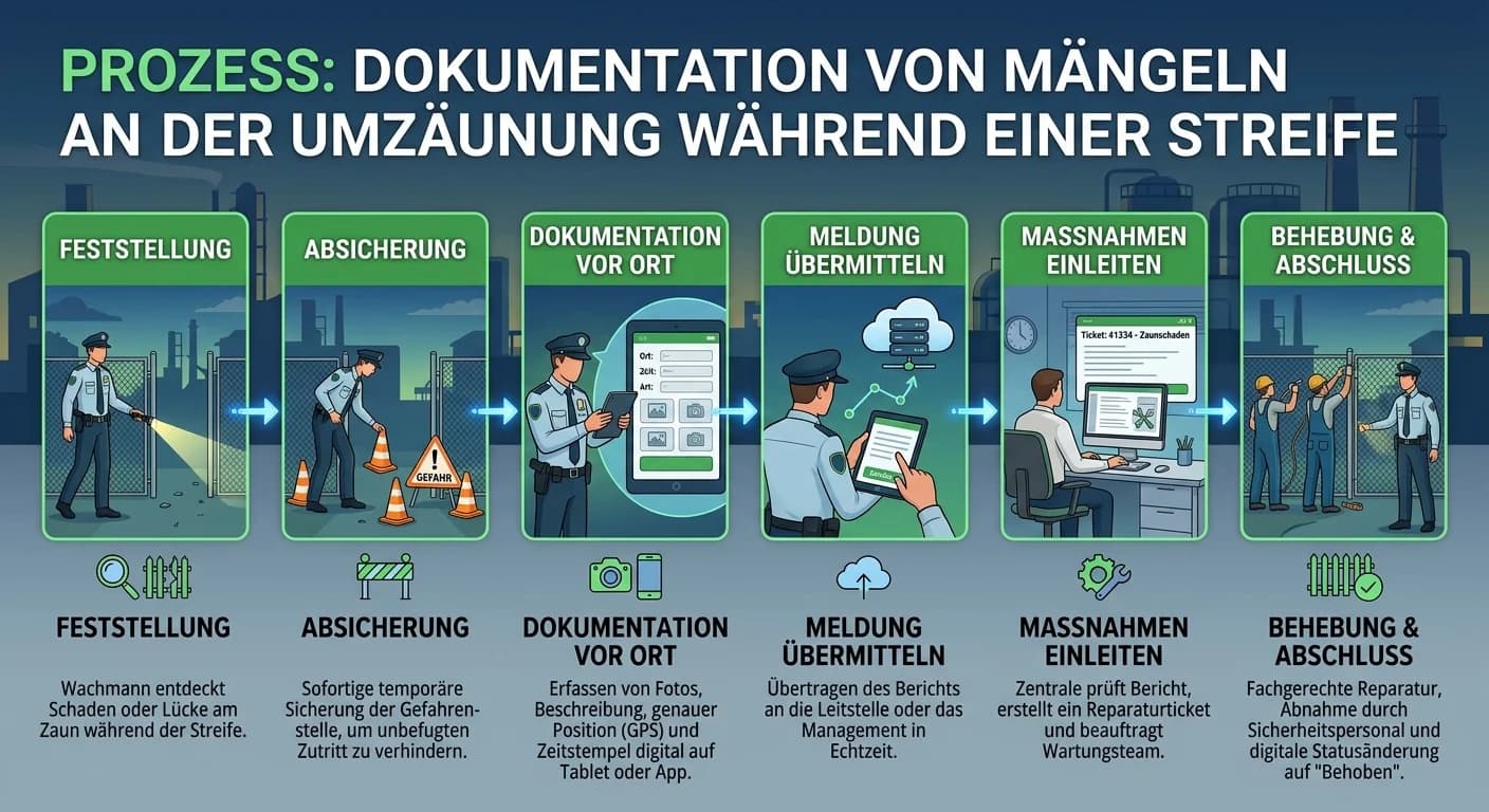 Schutz & Sicherheit: Dokumentation Mängel Umzäunung Streife – einfach erklärt