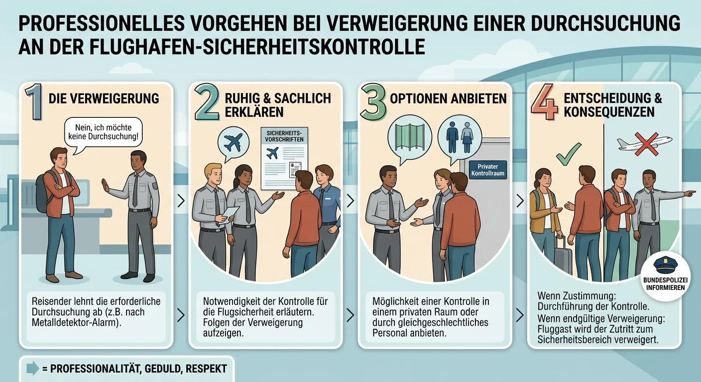 Schutz & Sicherheit: Durchsuchungsverweigerung Flughafen – einfach erklärt
