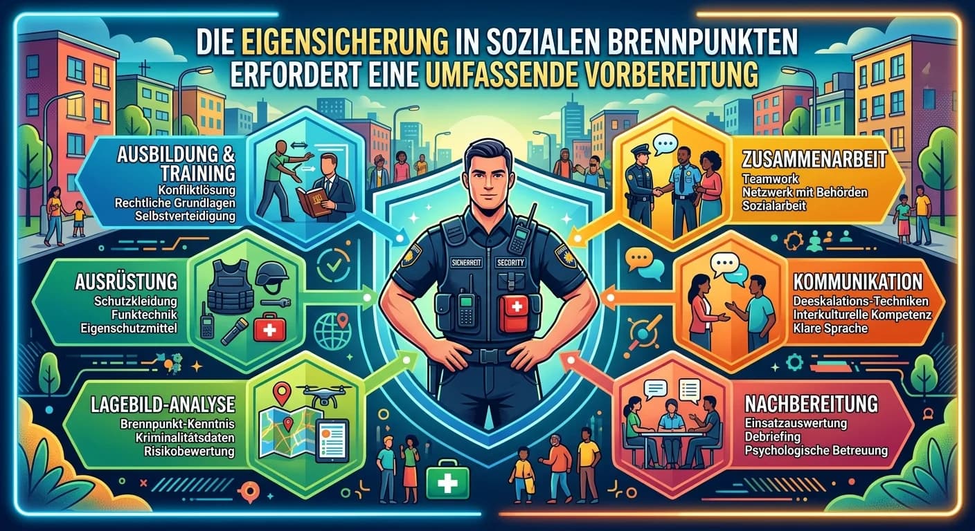 Schutz & Sicherheit: Eigensicherung in sozialen Brennpunkten – einfach erklärt